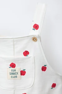 APPLE PRINT OVERALLS