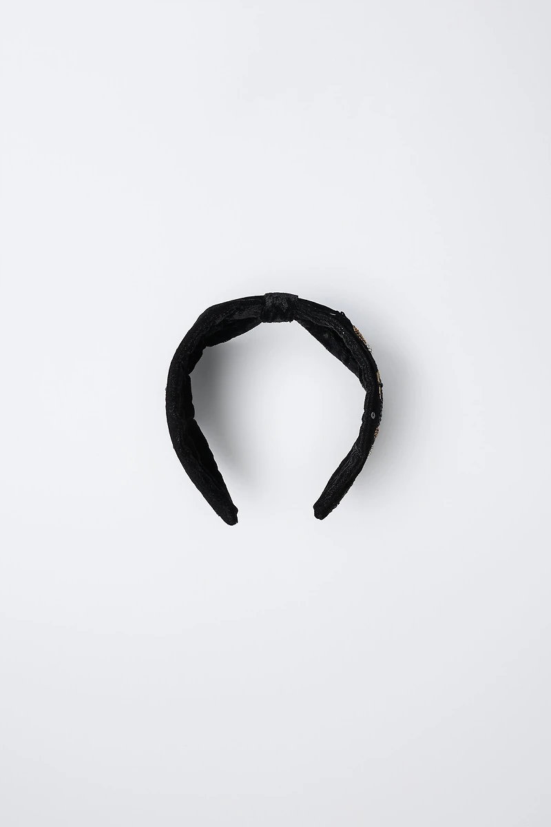 BEADED VELVET TURBAN