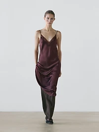 Robe midi fluide style nuisette