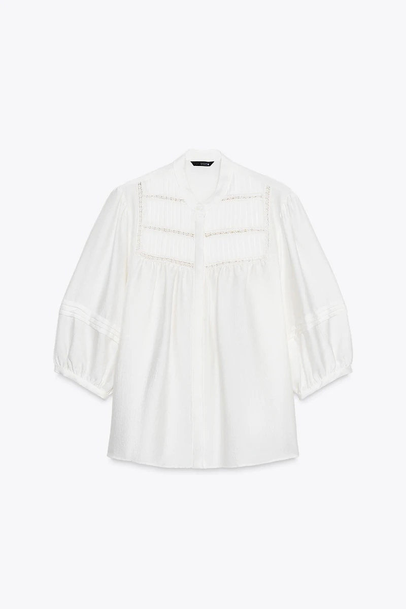 PINTUCK CREPE BLOUSE