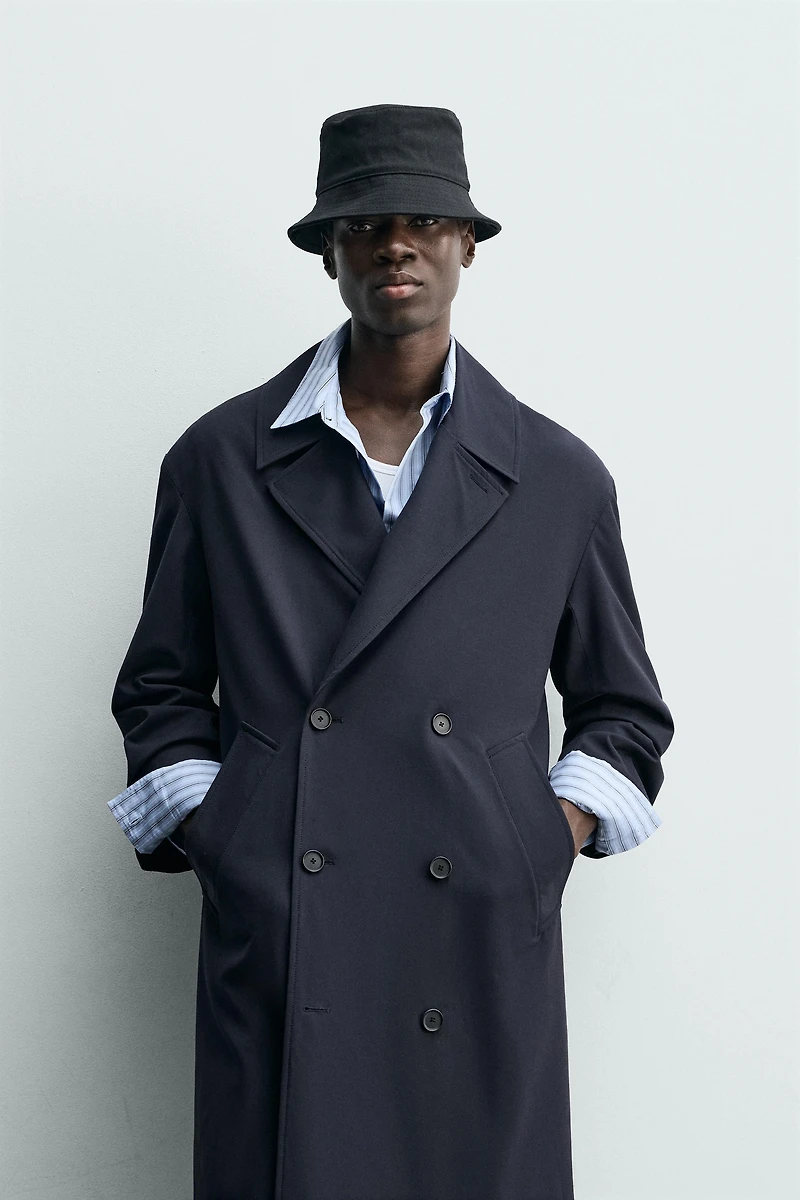 FLOWY DOUBLE BREASTED TRENCH COAT