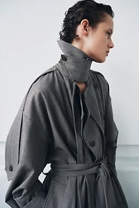 TRENCH BIMATIÈRE À CARREAUX ZW COLLECTION ÉDITION LIMITÉE