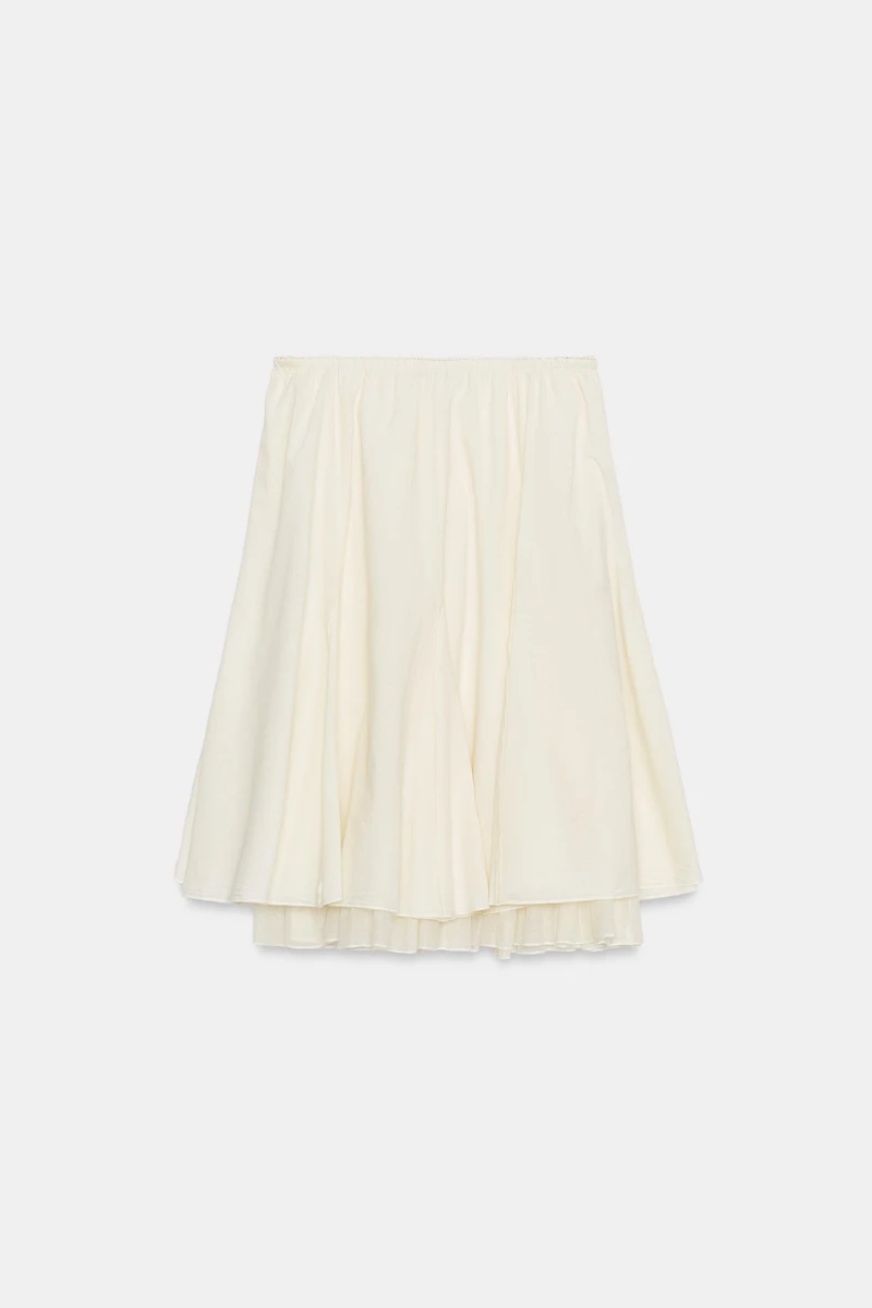 DOUBLE LAYER MIDI SKIRT