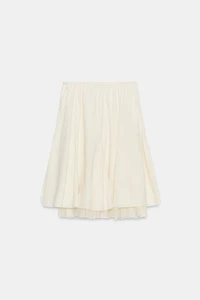 DOUBLE LAYER MIDI SKIRT