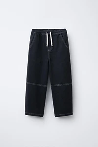 CONTRAST BAGGY PANTS