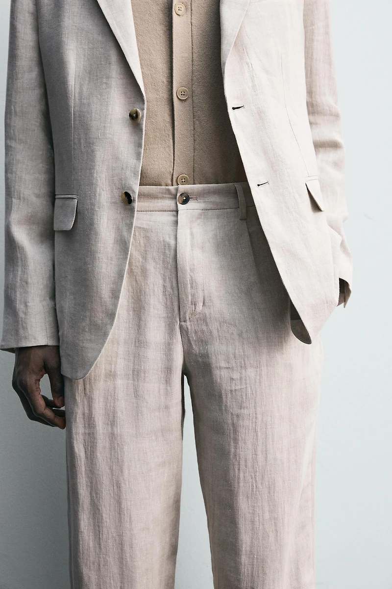 PANTALON DE COSTUME 100 % LIN