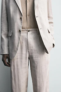 PANTALON DE COSTUME 100 % LIN