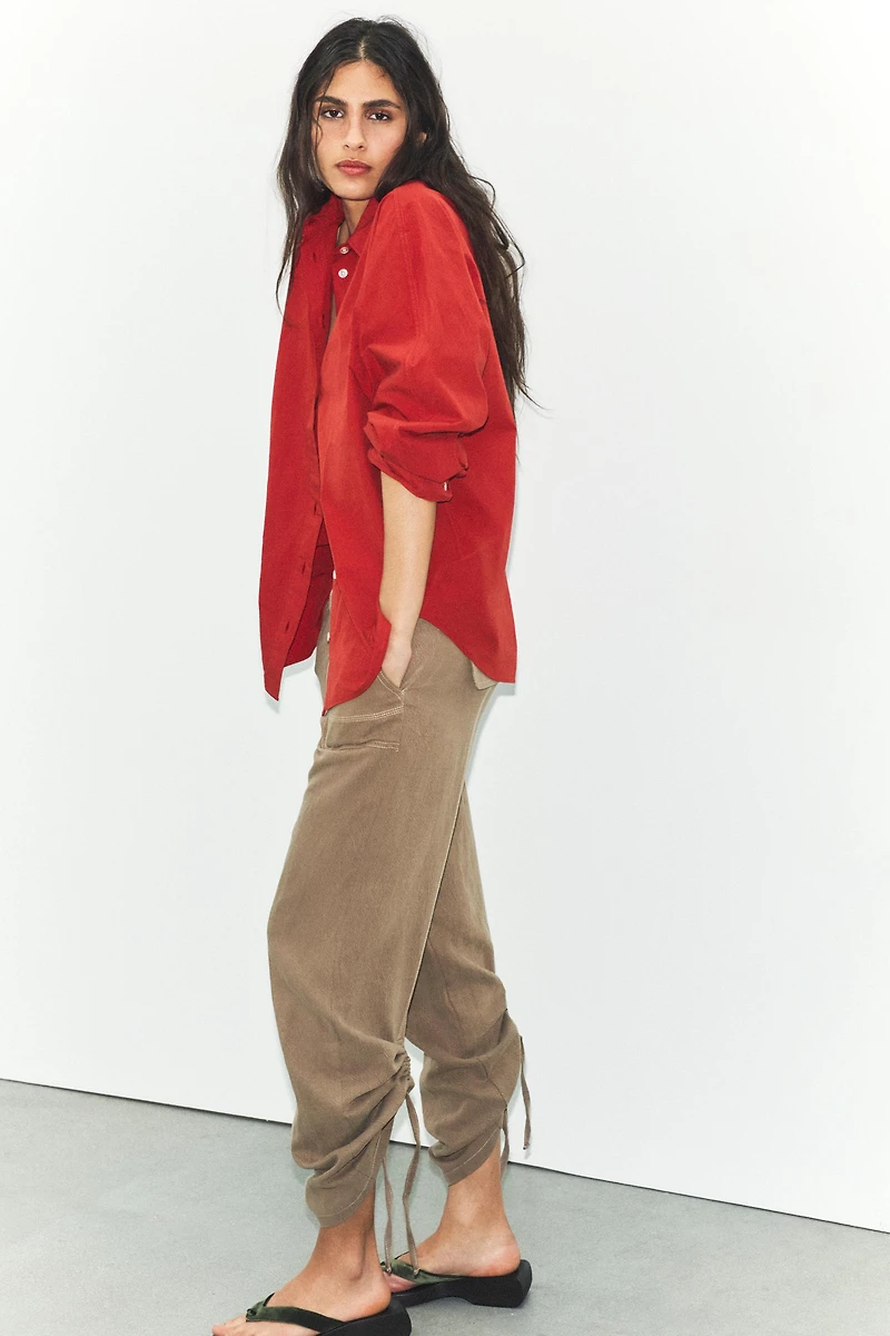 WASHED POPLIN OVERSIZED SHIRT