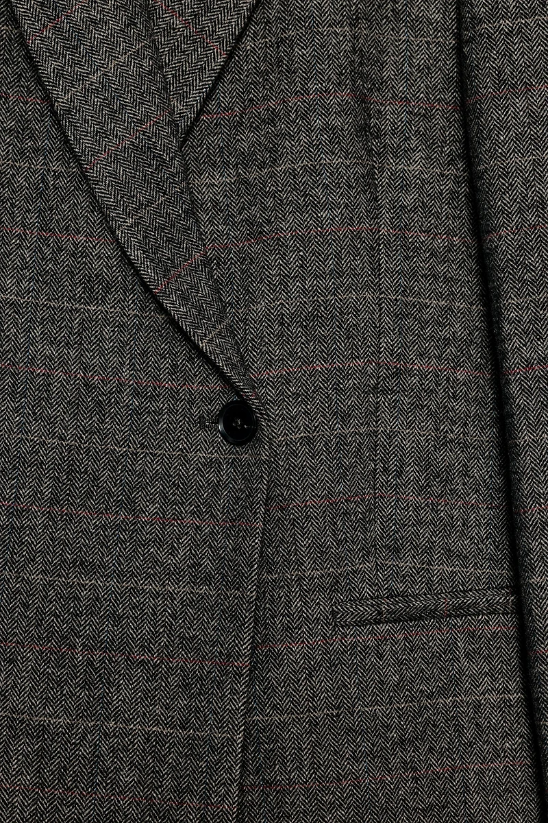 OVERSIZE PLAID BLAZER WITH WOOL ZW COLLECTION