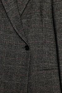 OVERSIZE PLAID BLAZER WITH WOOL ZW COLLECTION