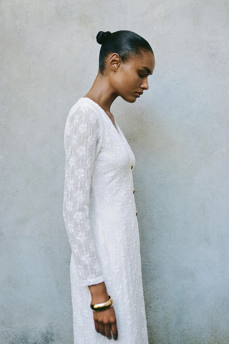 CROCHET MIDI DRESS