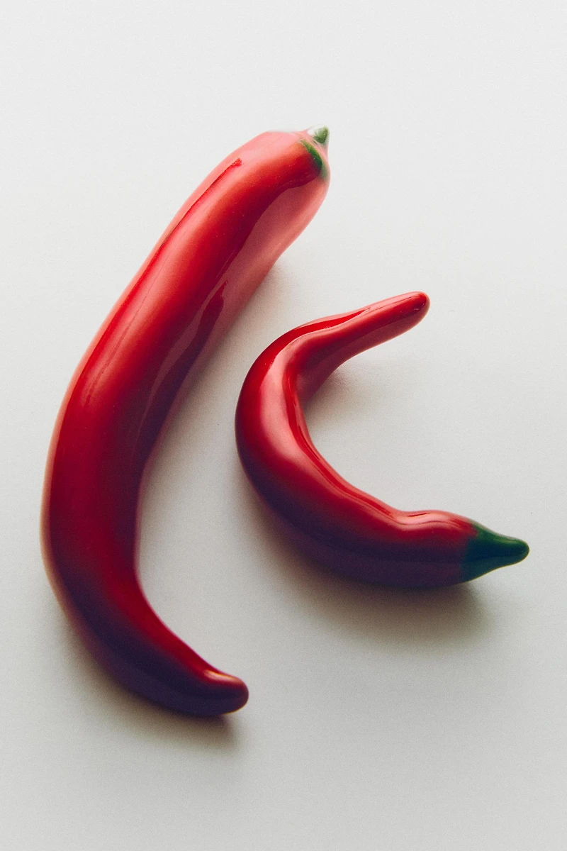 CERAMIC CHILI PEPPERS (PACK OF 2)