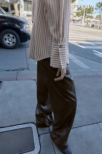 CHEMISE À RAYURES AVEC POIGNETS LARGES