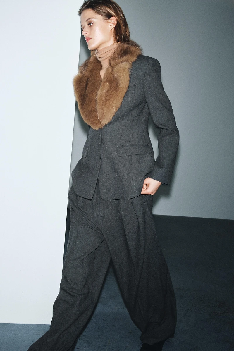 WIDE-LEG PLEATED PANTS ZW COLLECTION