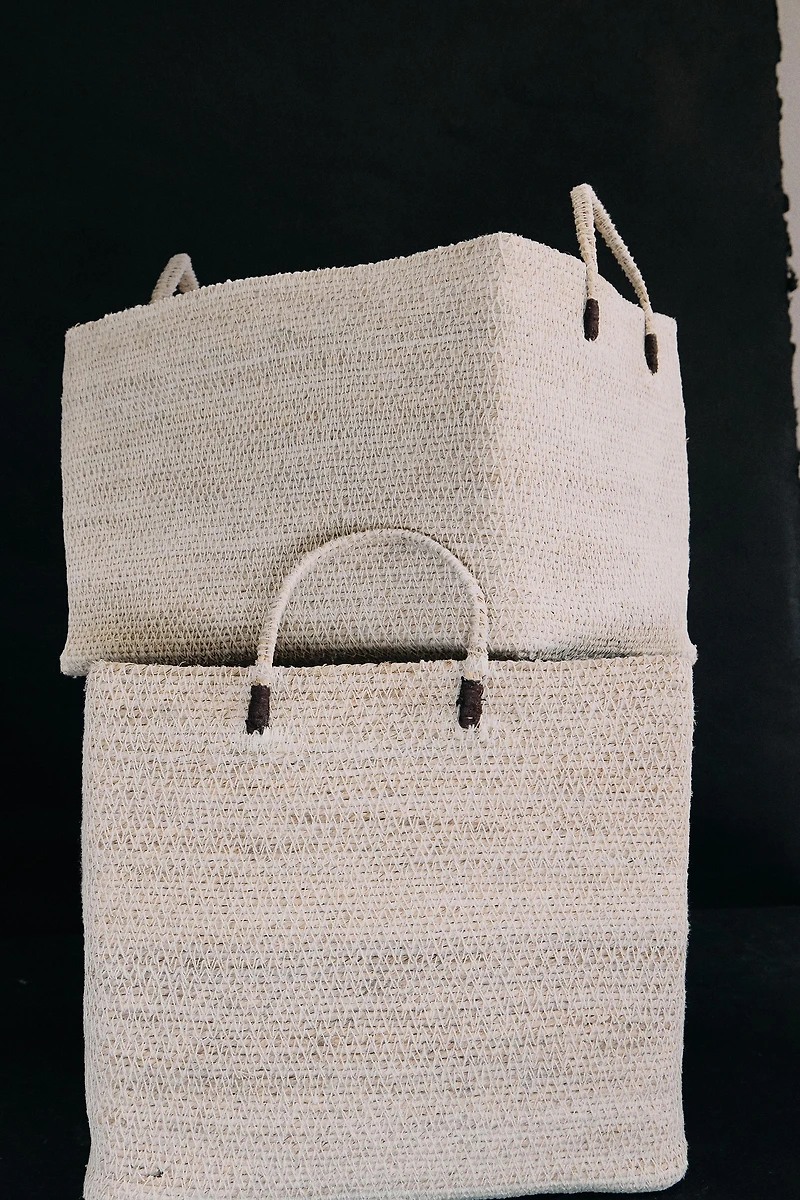 RECTANGULAR SEAGRASS BASKET
