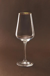 BOHEMIA CRYSTAL GLASS WITH A GOLDEN RIM