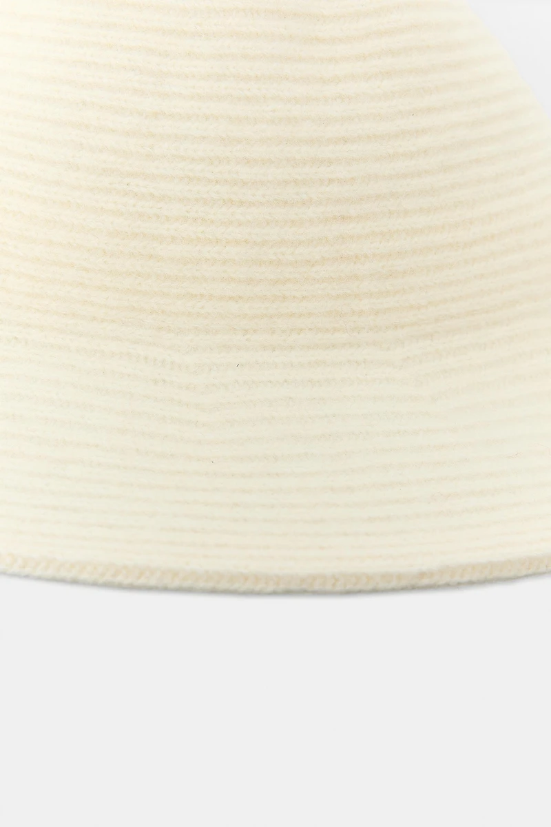 WOOL BLEND STRUCTURE HAT