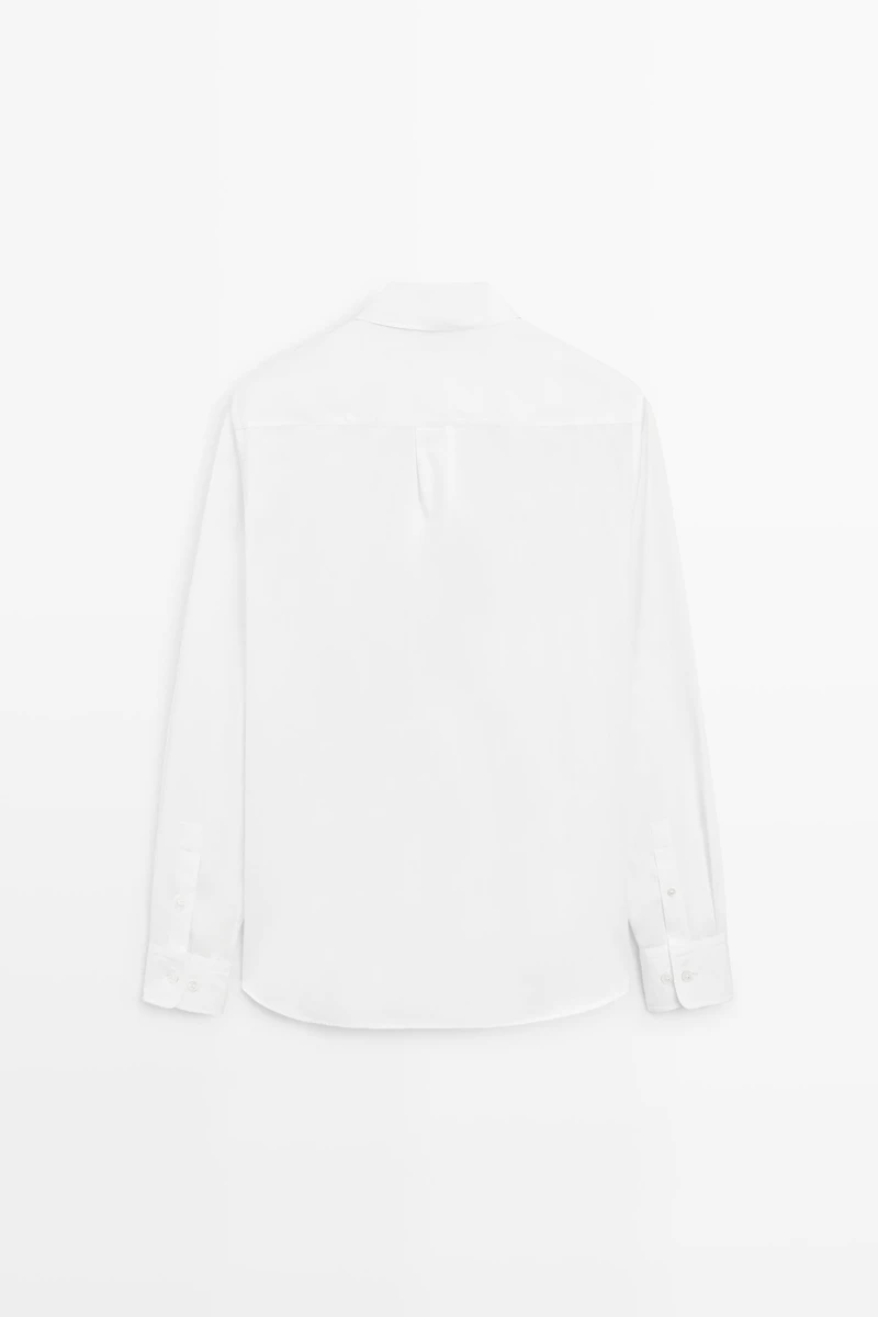 100% cotton regular fit poplin shirt