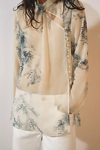 CHEMISE IMPRIMÉE À BOUTONS ZW COLLECTION