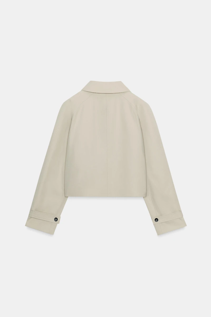 WATER REPELLENT SHORT TRENCH COAT ZW COLLECTION