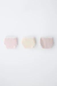6-14 ANS/ LOT DE TROIS CULOTTES DENTELLE
