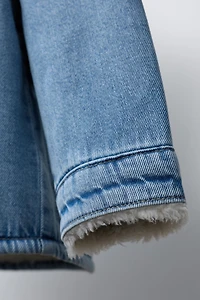 SURCHEMISE EN DENIM IMITATION PEAU DE MOUTON