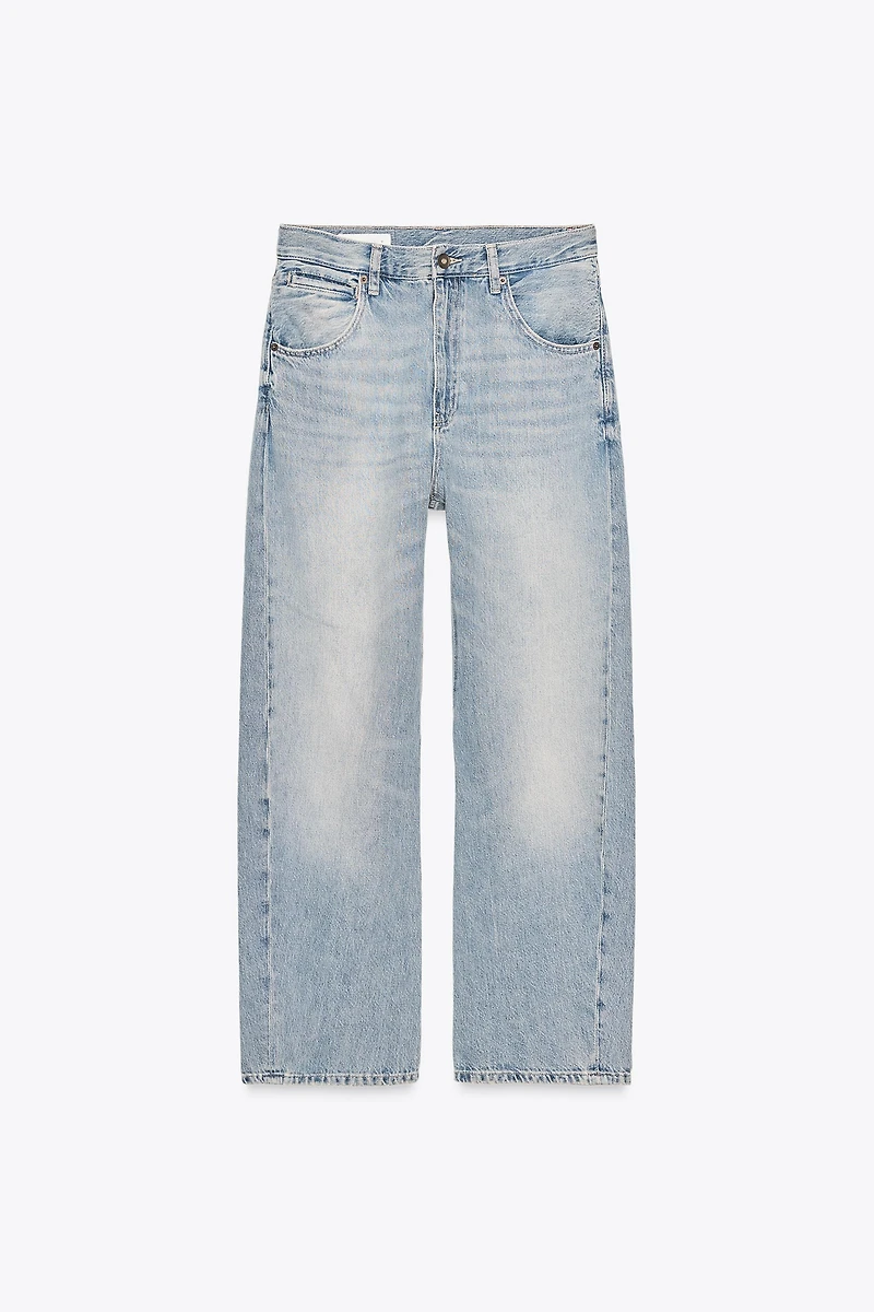 TRF OVERSIZED SHIFTED SEAM MID-RISE JEANS