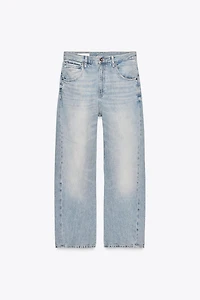 TRF OVERSIZED SHIFTED SEAM MID-RISE JEANS
