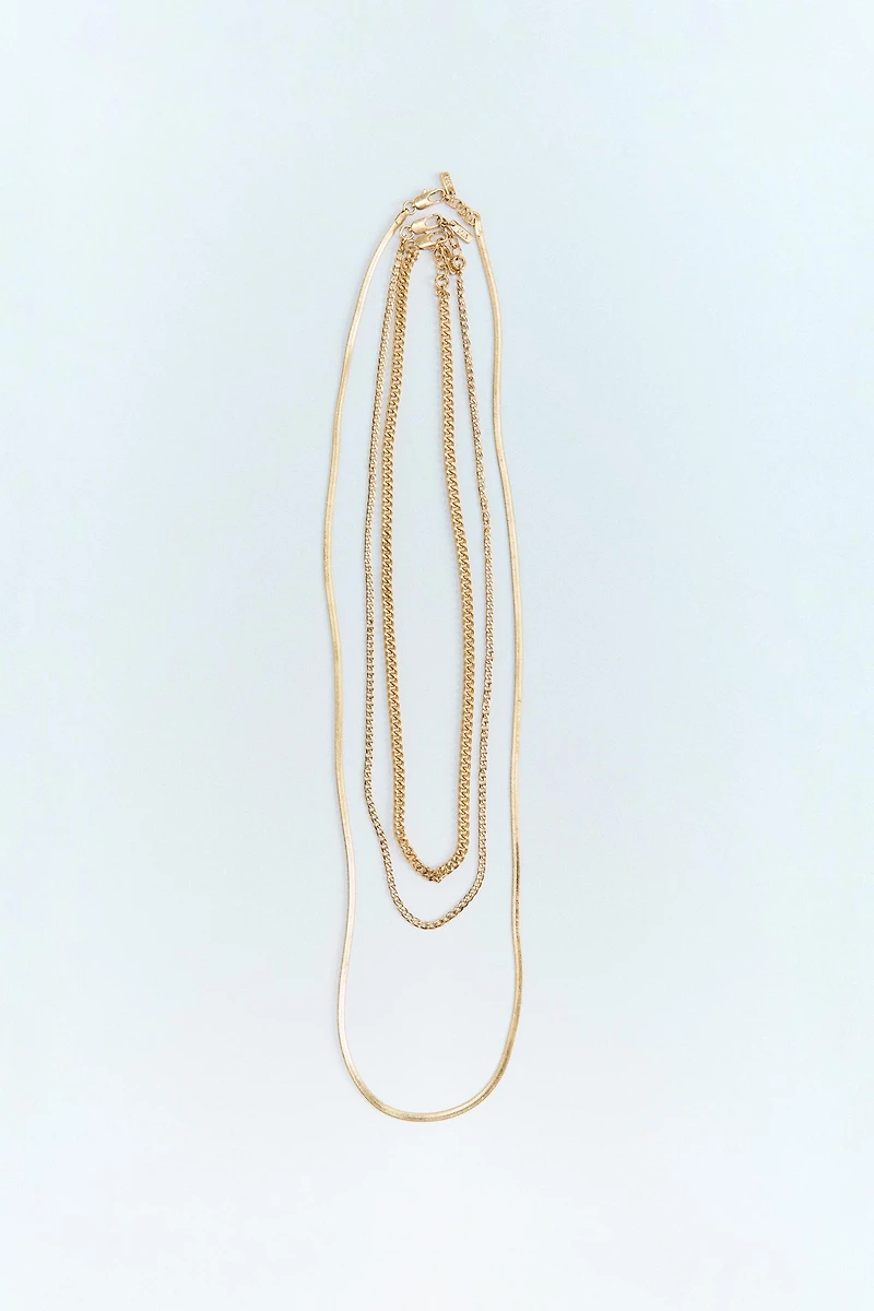 3-PACK CHAIN MESH NECKLACES