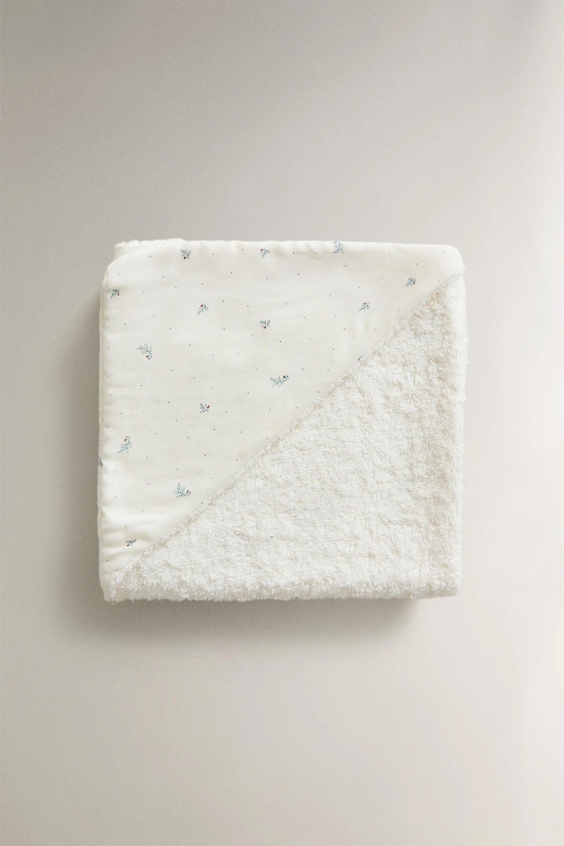 FLORAL HOODED BABY TOWEL