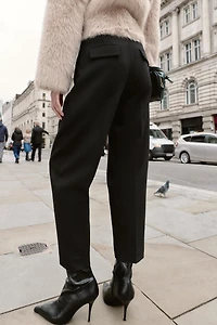 PANTALON CEINTURE PIED-DE-POULE