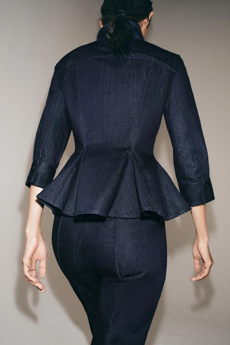 CHEMISE EN DENIM PÉPLUM ZW COLLECTION