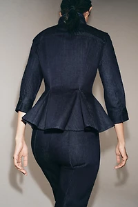 CHEMISE EN DENIM PÉPLUM ZW COLLECTION