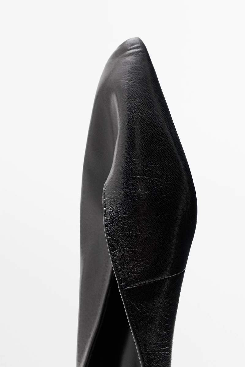 Soft leather mules