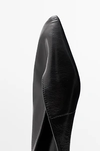 Soft leather mules