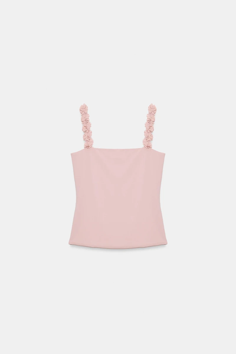FLORAL STRAP TOP