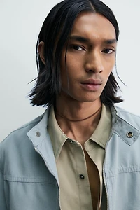 WASHED COTTON RELAXED FIT JACKET
