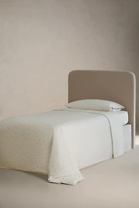 KIDS' COTTON LEAF AND DOT FLAT SHEET
