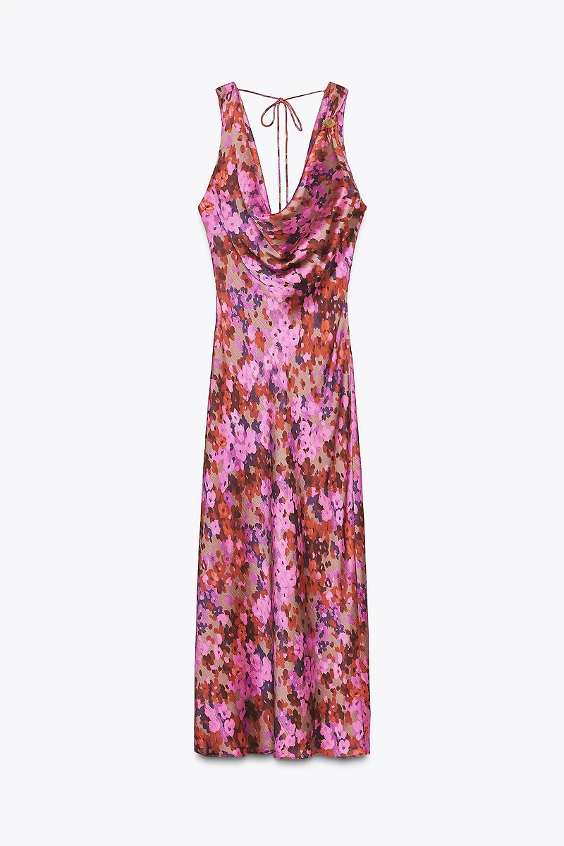 FLORAL PRINT MIDI DRESS