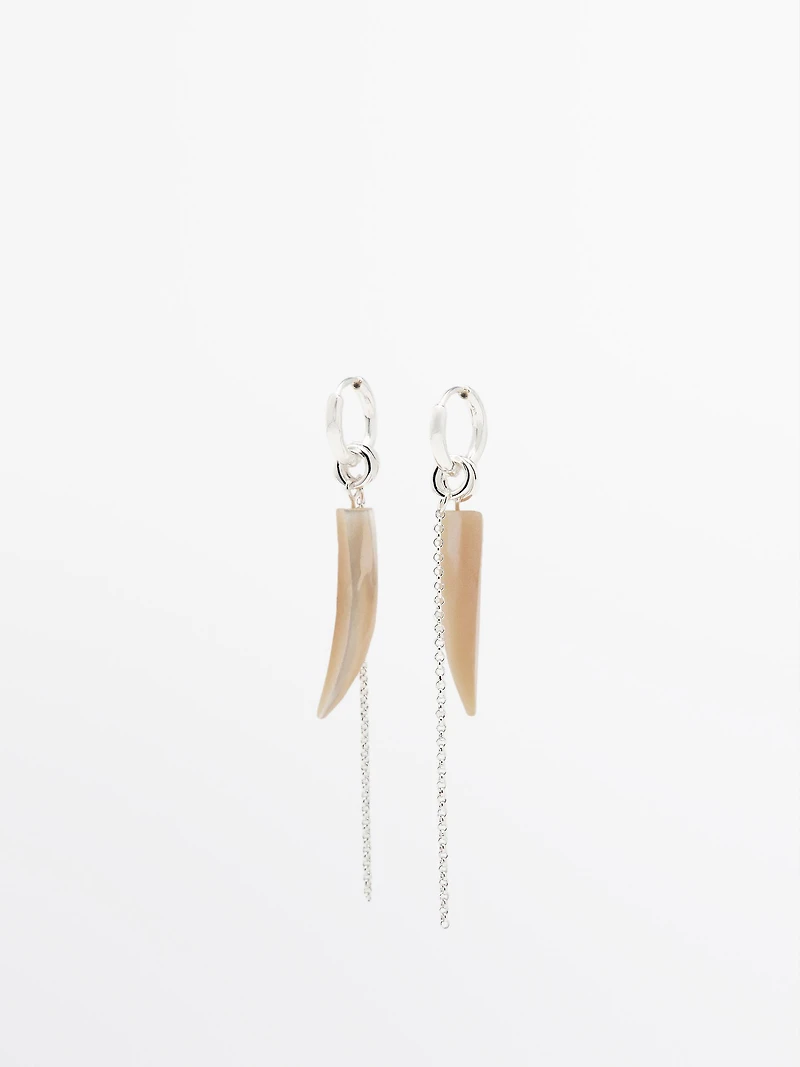 Stone ring earrings