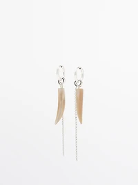 Stone ring earrings