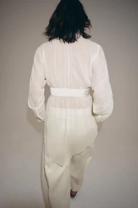 ZW COLLECTION GEORGETTE LACE BLOUSE
