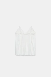 ZW COLLECTION EMBROIDERED PUFFY TOP
