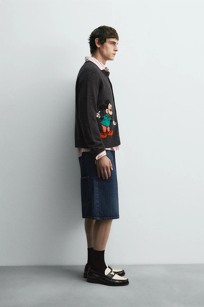 DENIM BERMUDA JORTS HARRY LAMBERT FOR ZARA X DISNEY