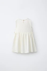 COMBINATION TEXTURED FLORAL DRESS