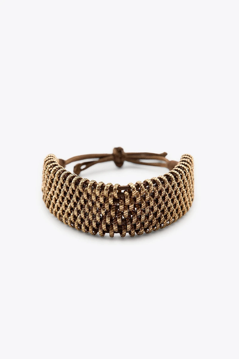 PACK OF METAL KNIT BRACELETS