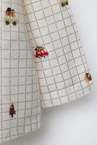 PLAID SHIRT WITH EMBROIDERED DETAILS