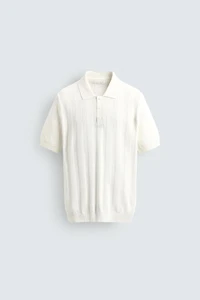 REGULAR FIT KNIT TEXTURED POLO