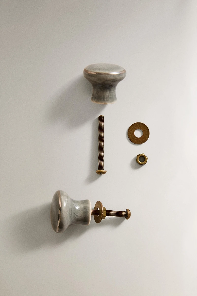 SET OF CRACKLED CERAMIC HANDLES (SET OF 2)