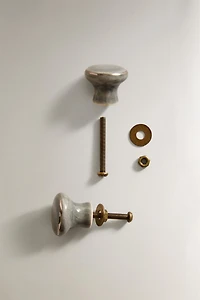 SET OF CRACKLED CERAMIC HANDLES (SET OF 2)